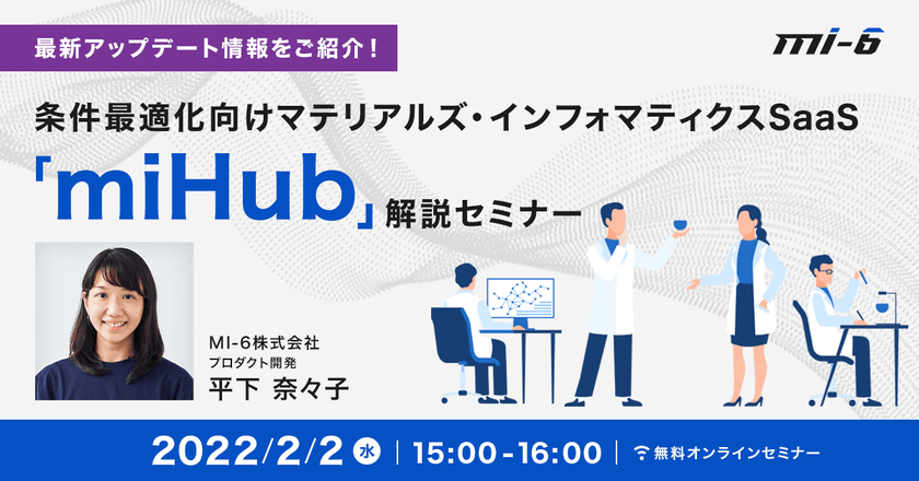 条件最適化向けマテリアルズ・インフォマティクスSaaS ： miHubのアップデートのご紹介