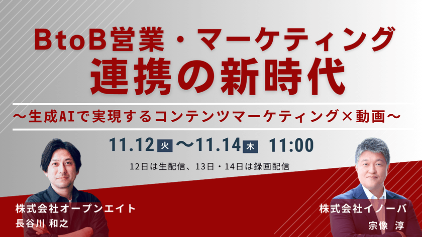 BtoB営業・マーケティング連携の新時代 〜生成AIで実現するコンテンツマーケティング×動画〜