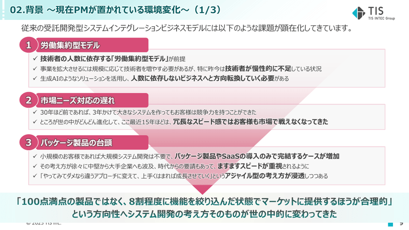システムインテグレーションとサービスインテグレーションで求められるPM力の違いについて スライド2