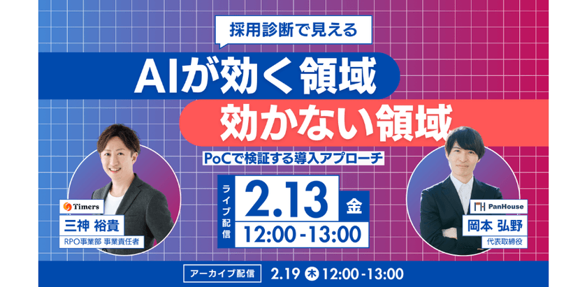 2/13 採用診断で見える“AIが効く領域・効かない領域”― PoCで検証する導入アプローチ ―