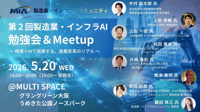【MIAI】第２回製造業・インフラAI勉強会＆Meetup：現場×AIで実現する、産業変革のリアル