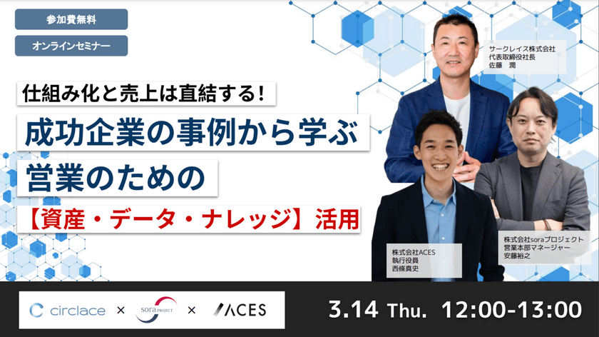 仕組み化と売上は直結する！成功企業の事例から学ぶ営業のための【資産・データ・ナレッジ】活用 セミナー