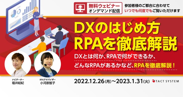 【デスクトップ型RPA】 DXのはじめ方 RPAを徹底解説!