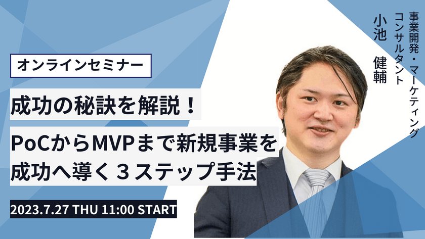 「PoCからMVPまで成功の秘訣を解説！」新規事業を成功へ導く３ステップ手法　事業企画・マーケティングの視点で失敗しにくい事業立ち上げの流れを紐解く