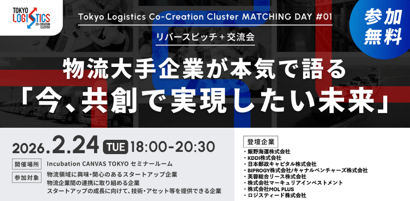 物流大手企業が本気で語る「今、共創で実現したい未来」～Tokyo Logistics Co-Creation Cluster　MATCHING DAY　＃01～