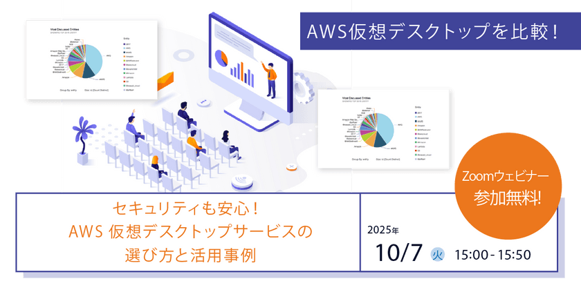 10/7 (火) AWS仮想デスクトップウェビナー「セキュリティも安心!AWS仮想デスクトップサービスの選び方と活用事例」開催のお知らせ