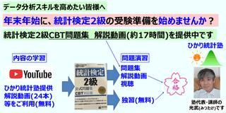 統計検定2級 CBT問題集解説 録画動画講座 【年末年始に統計検定２級の準備を始めませんか？】