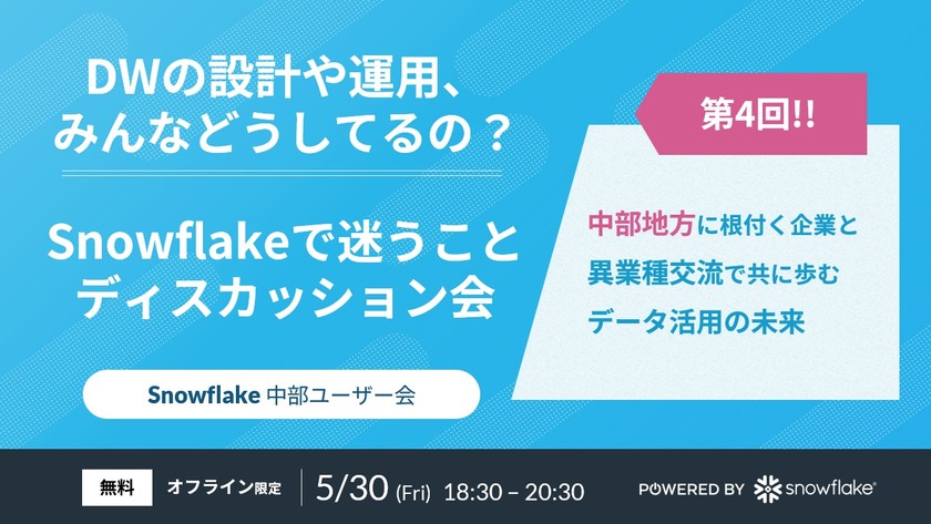 〜DWの設計や運用、みんなどうしてるの？　Snowflakeで迷うことディスカッション会～　第4回Snowflake中部 User Group