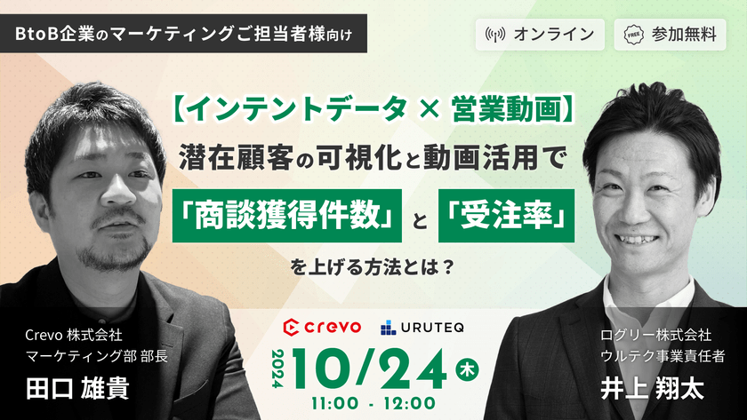 【インテントデータ × 営業動画】潜在顧客の可視化と動画活用で「商談獲得件数」と「受注率」を上げる方法とは？