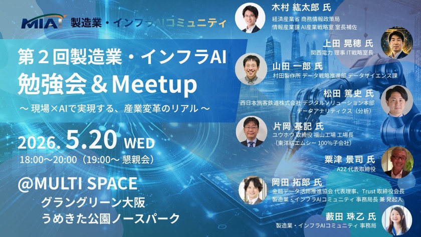 【MIAI】第２回製造業・インフラAI勉強会＆Meetup：現場×AIで実現する、産業変革のリアル