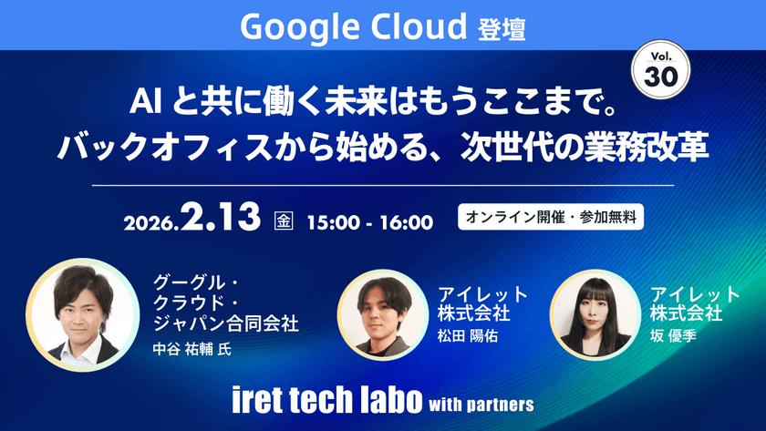 AI と共に働く未来はもうここまで。バックオフィスから始める、次世代の業務改革｜iret tech labo with partners #30