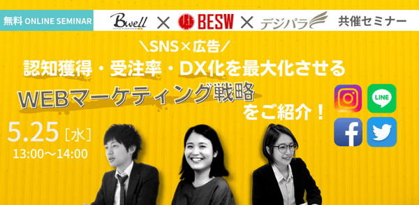 【SNS×広告】認知獲得・受注率・DX化を最大化させる WEBマーケティング戦略をご紹介！