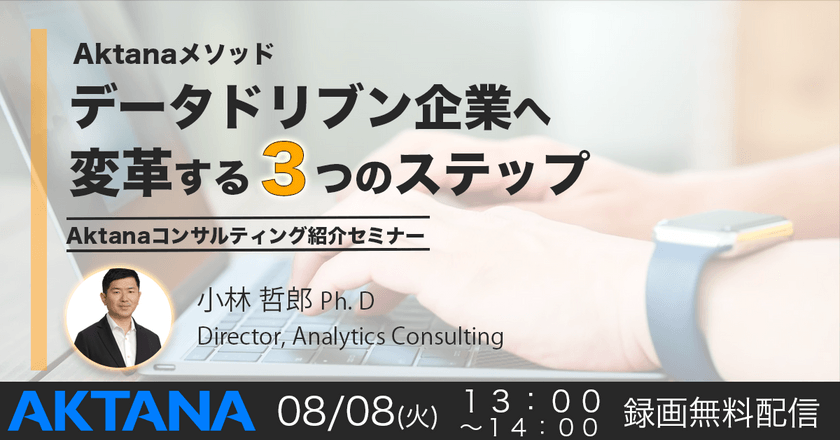 Aktanaメソッド：データドリブン企業へ変革する3ステップ