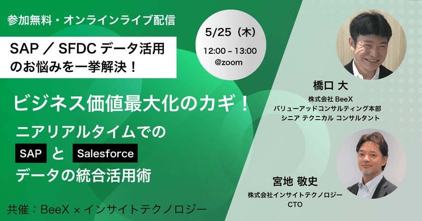 【BeeX社共催】ニアリアルタイム連携でのSAPとSalesforceデータの統合活用術！【Qlik Replicate】
