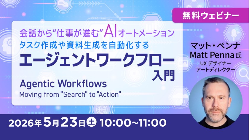 会話から“仕事が進む”AIオートメーション タスク作成や資料生成を自動化するエージェントワークフロー入門