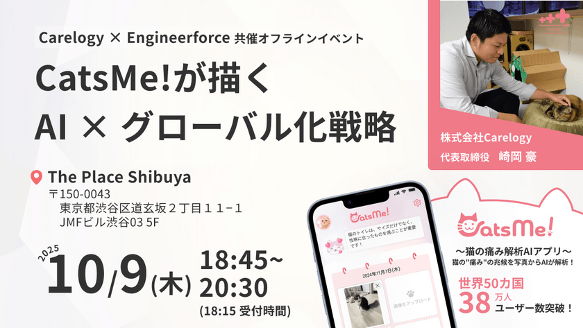 世界50カ国・38万人ユーザーを突破した「CatsMe!」が明かす｜AI導入と海外展開の成功事例