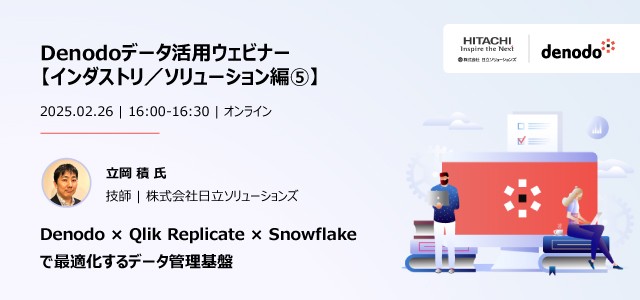 Denodoデータ活用 ウェビナーシリーズ：「Denodo × Qlik Replicate × Snowflake で最適化するデータ管理基盤」