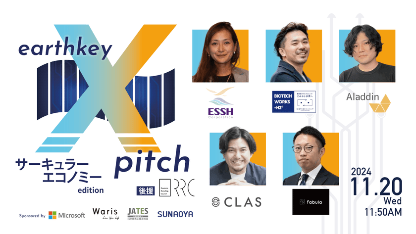 領域特化型スタートアップピッチイベント【earthkey X pitch】-サーキュラーエコノミー編-