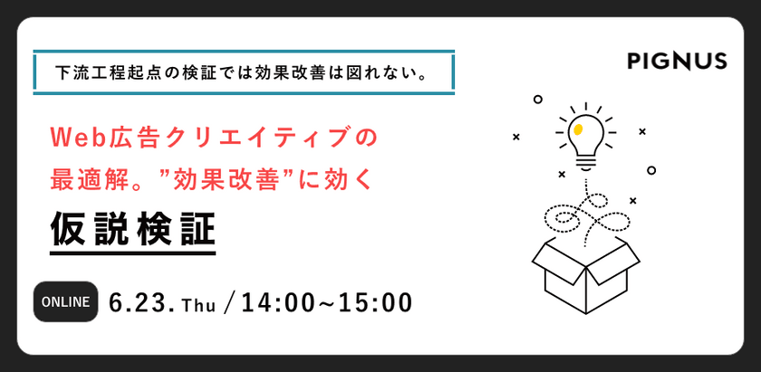 Web広告クリエイティブの最適解。効果改善に効く、仮説検証。下流工程起点の検証では効果改善は図れない。