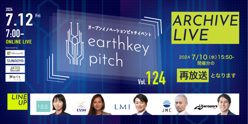 【金曜朝7:00〜】earthkey pitch vol.124【アーカイブLIVE!!】