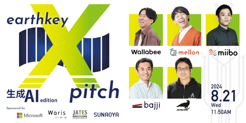 領域特化型スタートアップピッチイベント【earthkey X pitch】-生成AI編-