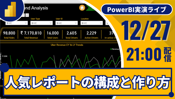 12/27 人気レポートの構成と作り方を見て学ぶ｜Power BI 実演ライブ34