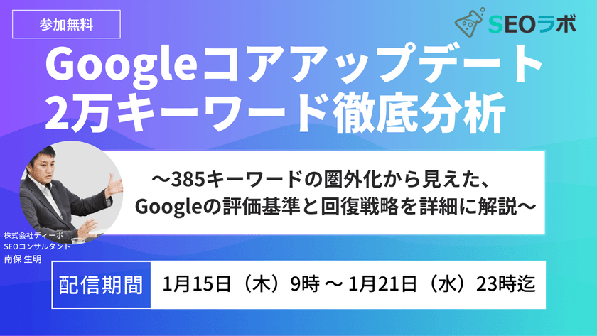 Googleコアアップデート　2万キーワード徹底分析