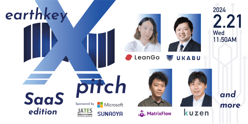 領域特化型スタートアップピッチイベント【earthkey X pitch】-SaaS編-