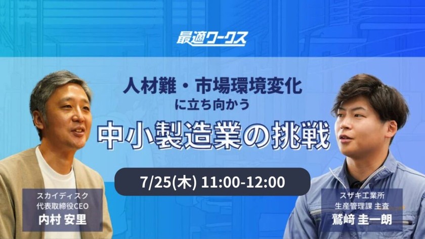 人材難・市場環境変化に立ち向かう中小製造業の挑戦【7月25日】