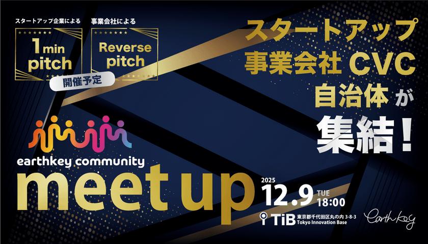 【meetup】提携続々!! スタートアップ企業・事業会社・VCの出会いの場「earthkey community meetup」