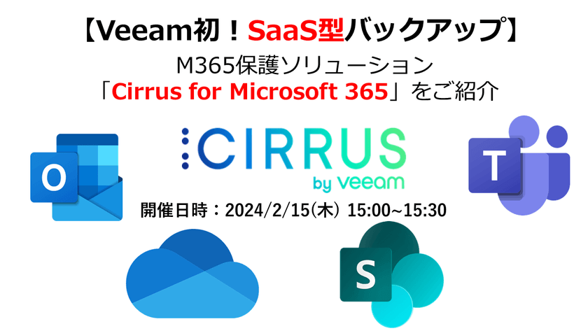 【Veeam初！SaaS型バックアップ】M365保護ソリューション「Cirrus for Microsoft 365」をご紹介