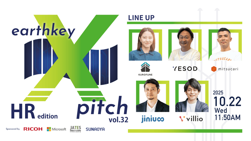 領域特化型スタートアップピッチイベント【earthkey X pitch vol.32】-HR編-