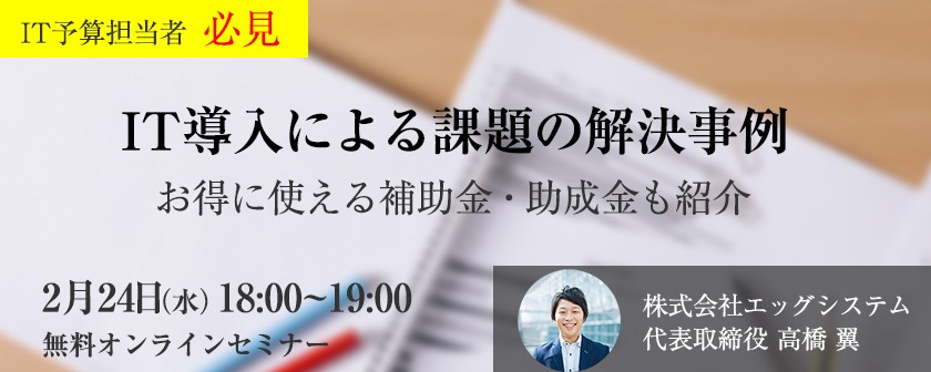 IT予算担当者必見！IT導入による課題の解決事例とお得に使える補助金・助成金の紹介