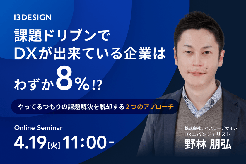課題ドリブンでDXが出来ている企業はわずか8%!? 〜やってるつもりの課題解決を脱却する2つのアプローチ〜