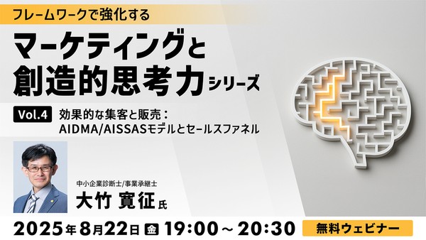 フレームワークで強化する マーケティングと創造的思考力シリーズVol.４ 効果的な集客と販売：AIDMA/AISSASモデルとセールスファネル