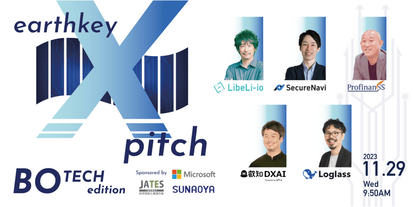 管理部門担当者必見！領域特化型スタートアップピッチイベント【earthkey X pitch】-BO Tech編-
