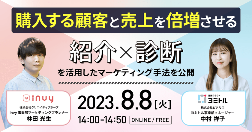 購入する顧客と売上を倍増させる！「診断×紹介」を活用したマーケティング手法を公開